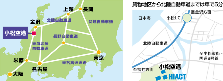 国際航空貨物 小松空港の優位性 小松空港 Komatsu Airport